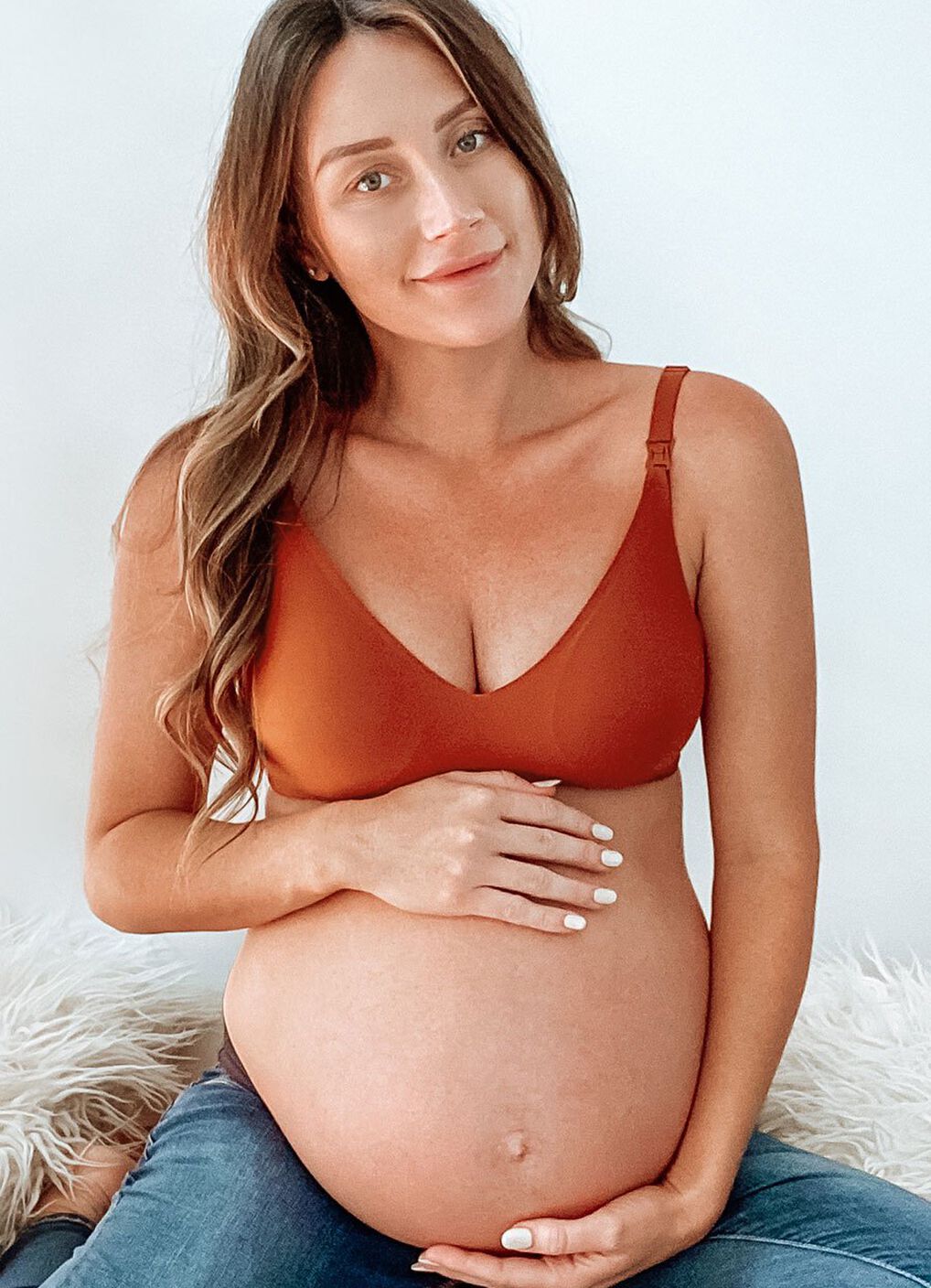 Ultra Silky Seamless Maternity & Nursing Bra, Rust, hi-res image number 2