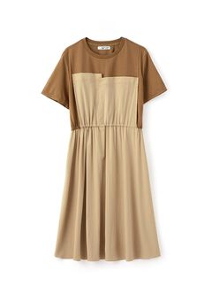 Patchwork M&N Dress, Brown, hi-res