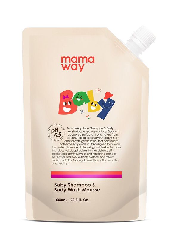 Baby Shampoo Body Wash Mousse Refill Pack (1000ml)