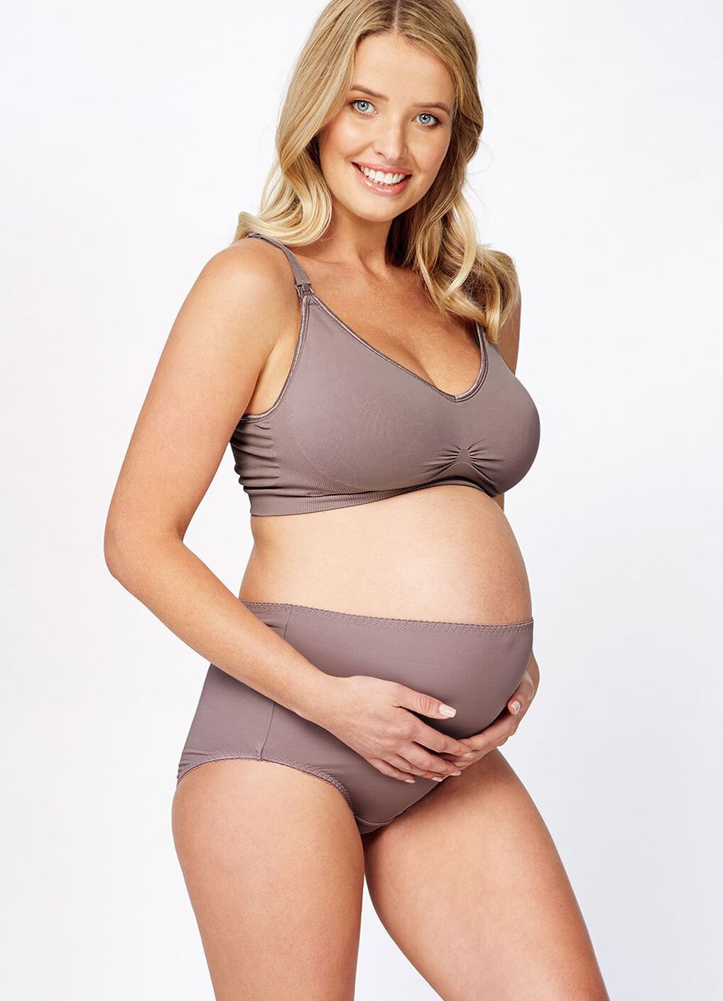 Antibacterial Maternity Full Briefs 2 Pack, Dusty Purple, hi-res image number 1