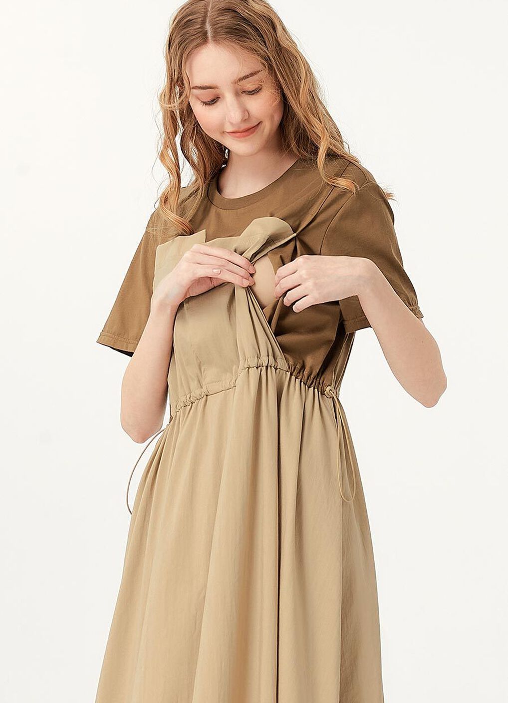 Patchwork M&N Dress, Brown, hi-res image number 1