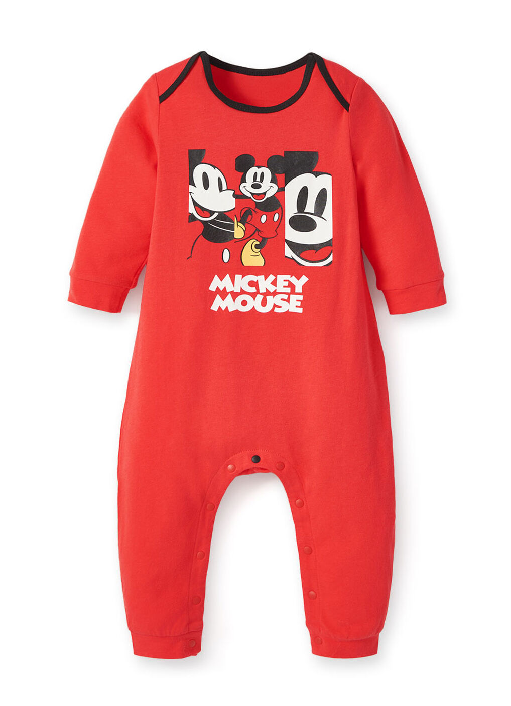Disney Mickey Mouse Baby Long Sleeve Jumpsuit, , hi-res image number 0