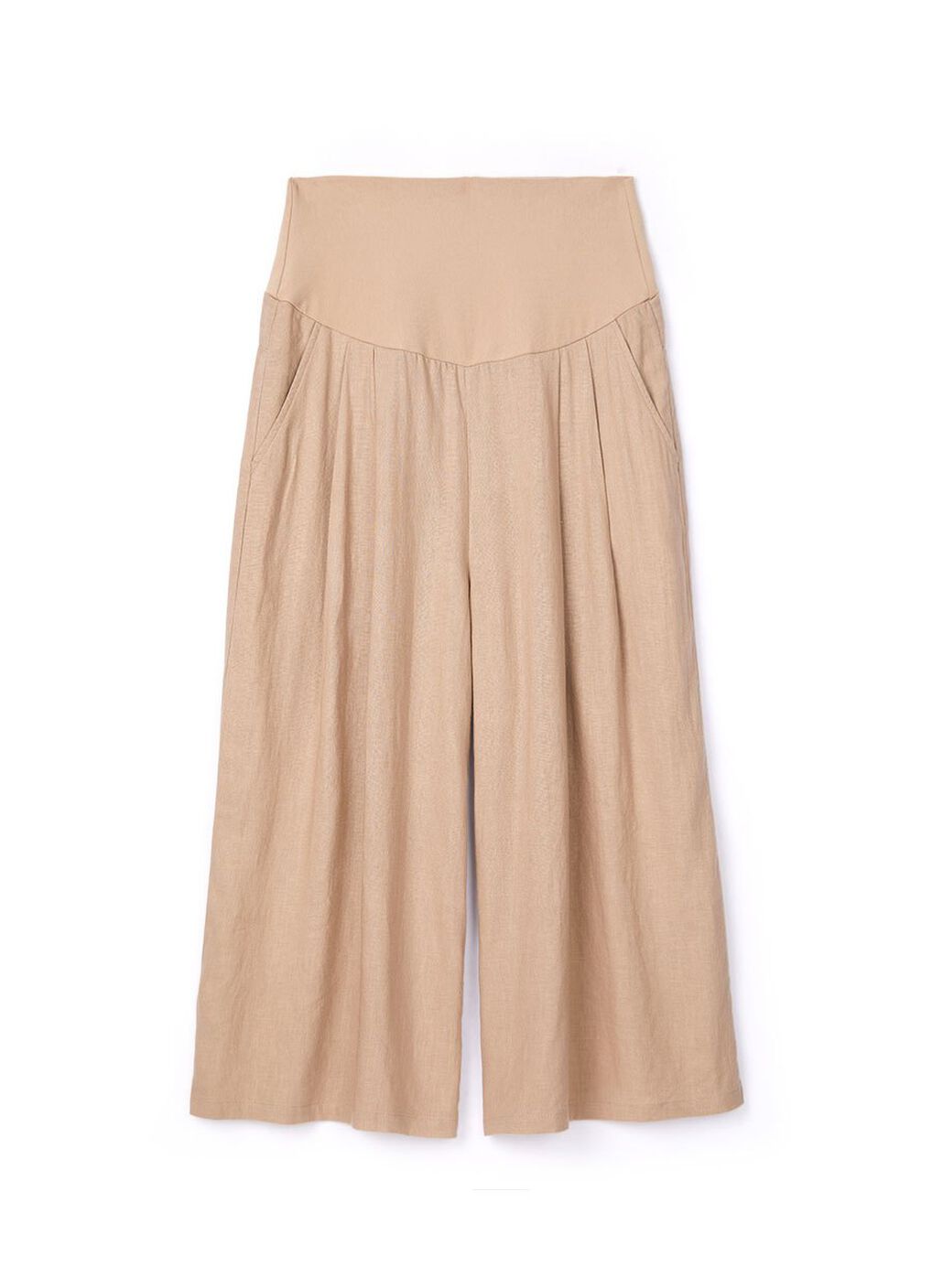Drapey Maternity Wide Leg Pants, Khaki, hi-res image number 5