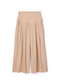Drapey Maternity Wide Leg Pants, Khaki, hi-res