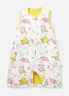 Lightweight Optimum Temp. Sleep Suit- Dinosaur, Mustard, hi-res