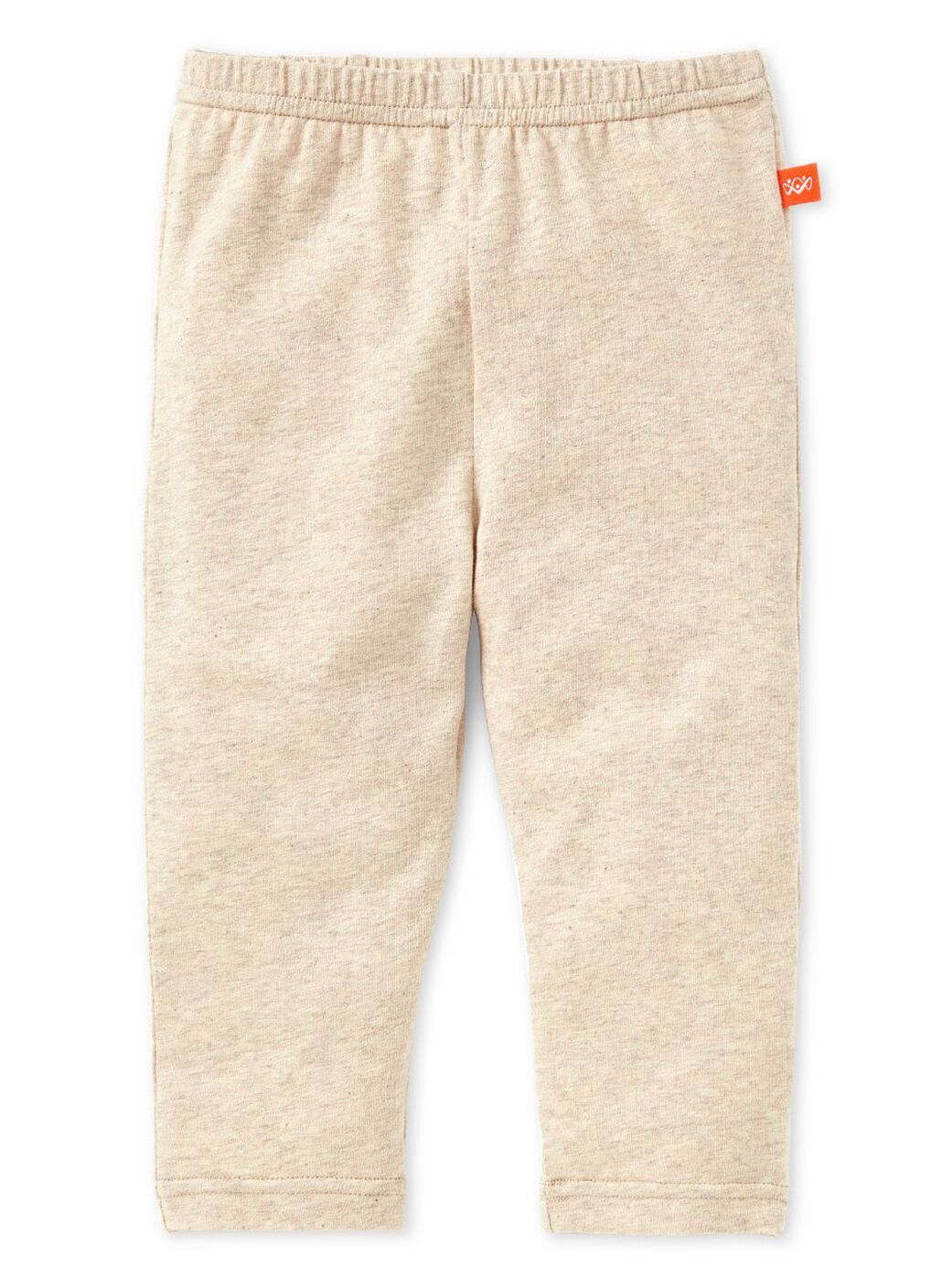 Baby Cotton Full-length Leggings, Cream, hi-res image number 0