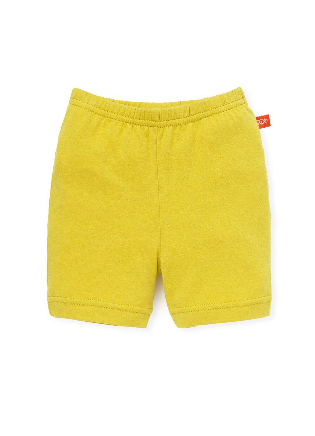 Baby Cotton Short Leggings, Mustard, hi-res image number 0