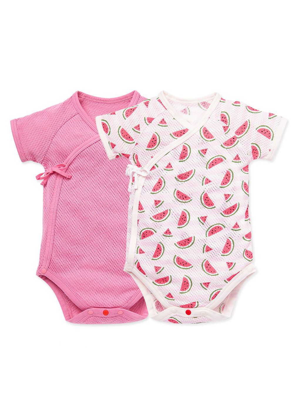 Newborn Cotton Mesh Short Sleeve Bodysuit 2 Pack, , hi-res image number 0
