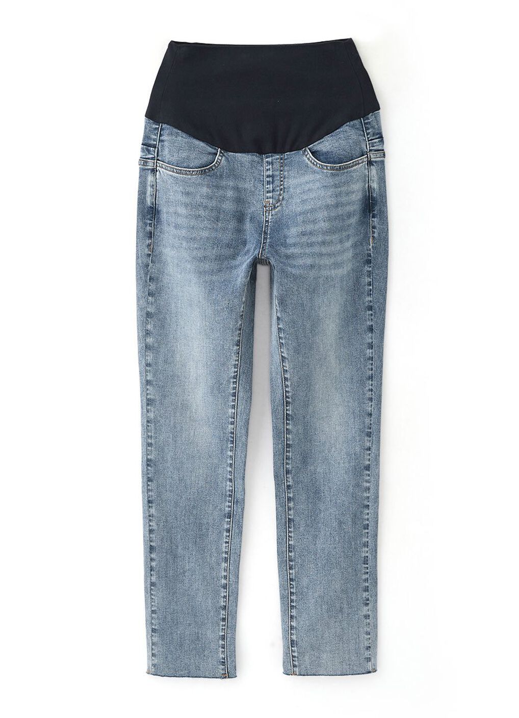 Raw Hem Maternity Slim Straight Jeans, , hi-res image number 7