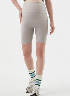 Ultra-Stretch Maternity Biker Shorts, Silver, hi-res