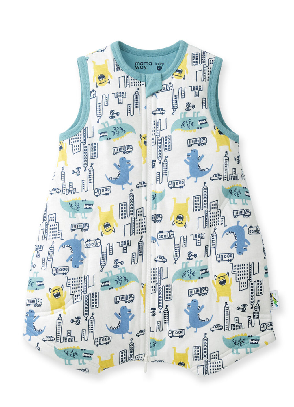 Lightweight Optimum Temp. Sleep Suit-Monster War, , hi-res image number 0