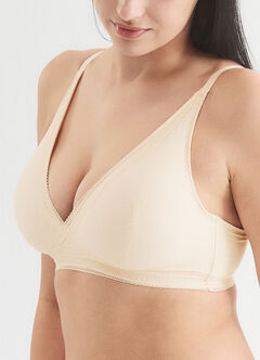 Breezy Lace Crossover Maternity & Nursing Bra, Cream, hi-res