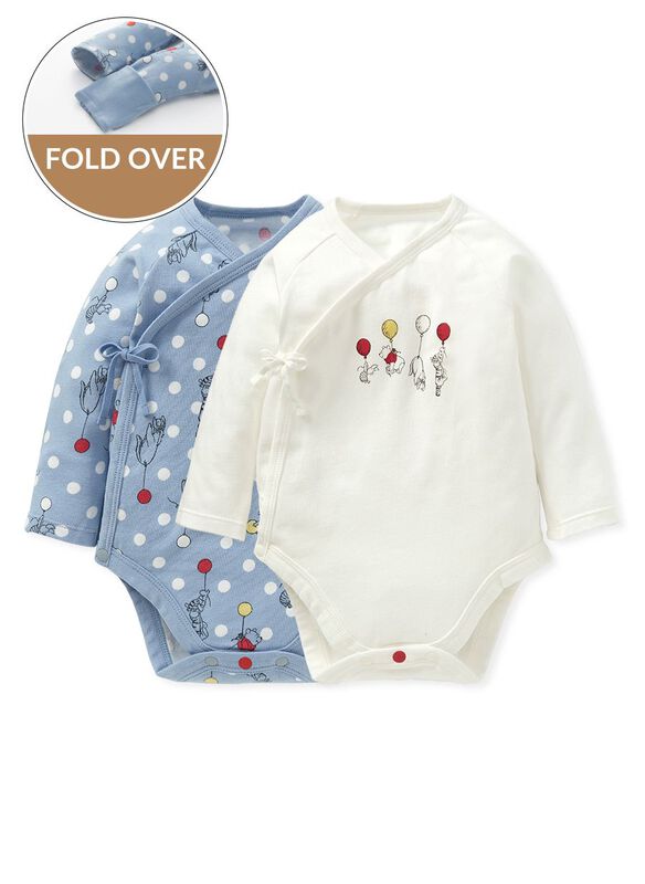 Disney Winnie The Pooh Newborn Cotton L/S Bodysuit 2 Pcs Pack