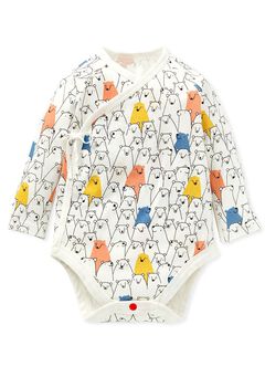 Polar Bear Newborn Cotton L/S Bodysuit 2 Pcs Pack, , hi-res