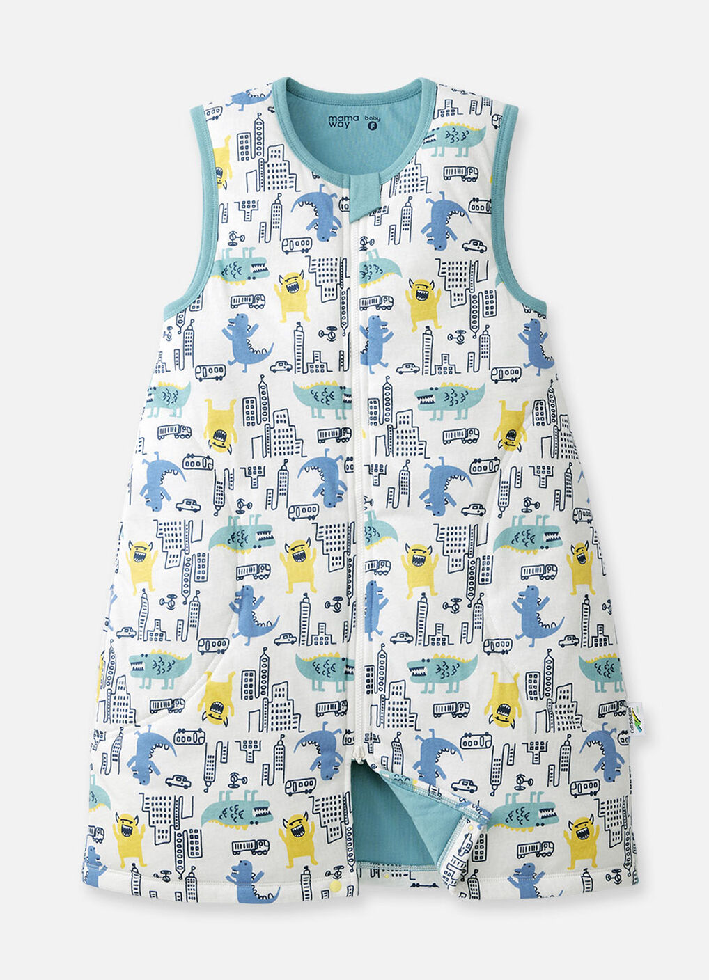 Lightweight Optimum Temp. Sleep Suit-Monster War, , hi-res image number 0