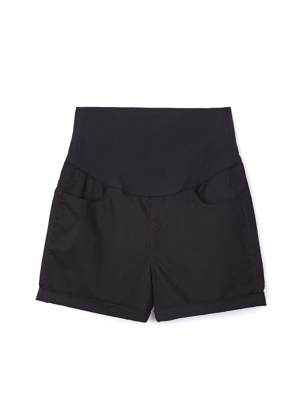 Cotton Maternity Shorts, Black, hi-res image number 6