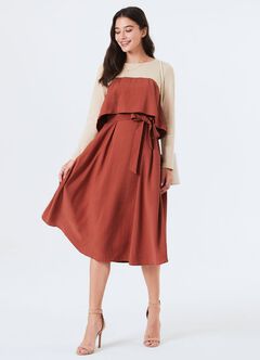 Splicing Maternity & Nursing Dress, , hi-res