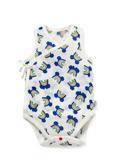 Newborn Cotton Mesh Sleeveless Bodysuit 2 Pack, Orange, hi-res