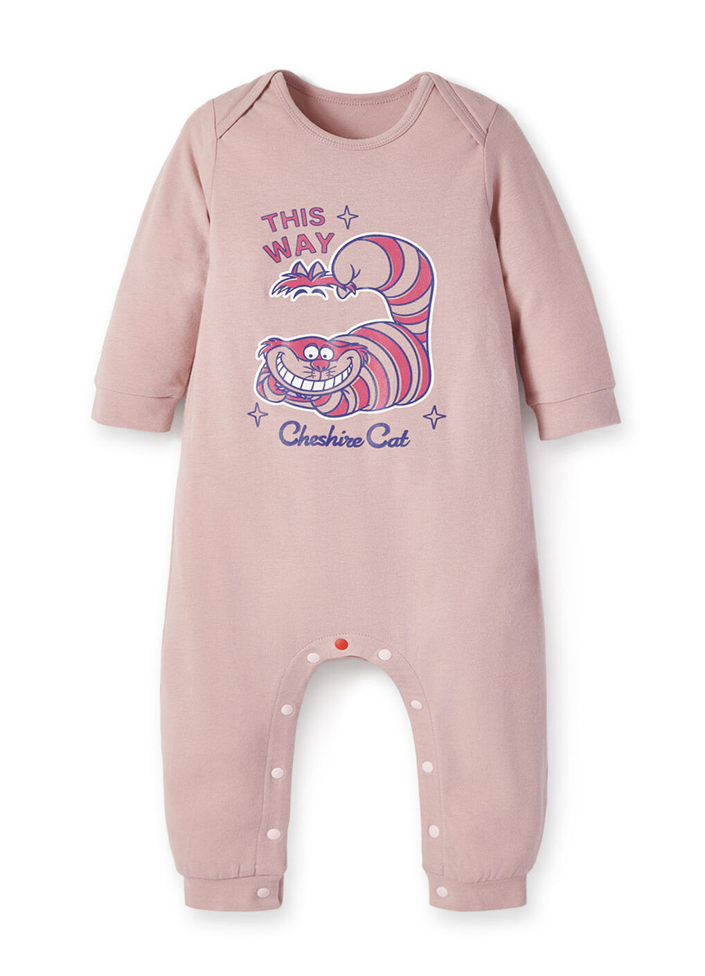 Disney Cheshire Cat Baby Long Sleeve Jumpsuit, , hi-res image number 0
