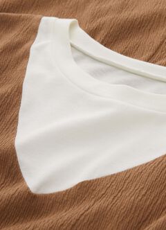 2 in 1 Splicing Maternity & Nursing Dress, Mink, hi-res