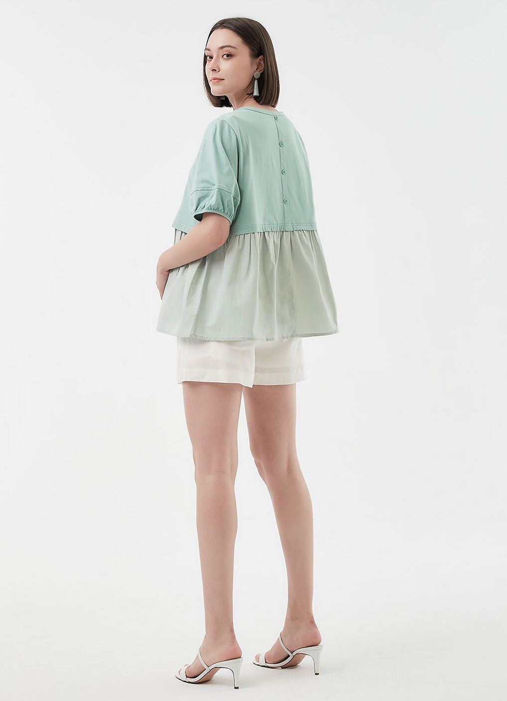 Umbrella Hem Short Sleeve Maternity & Nursing Top, , hi-res image number 4