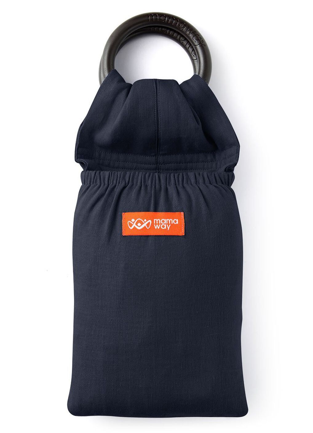 Solid Linen Baby Ring Sling, Navy, hi-res image number 3