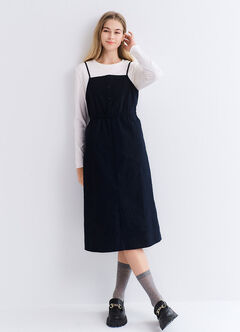 2 in 1 Maternity & Nursing Spliced Dress, Navy, hi-res