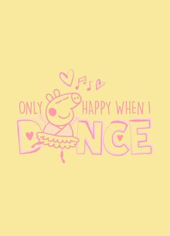 Dancing Peppa Pig Baby Cotton Long Sleeve Bodysuit, , hi-res