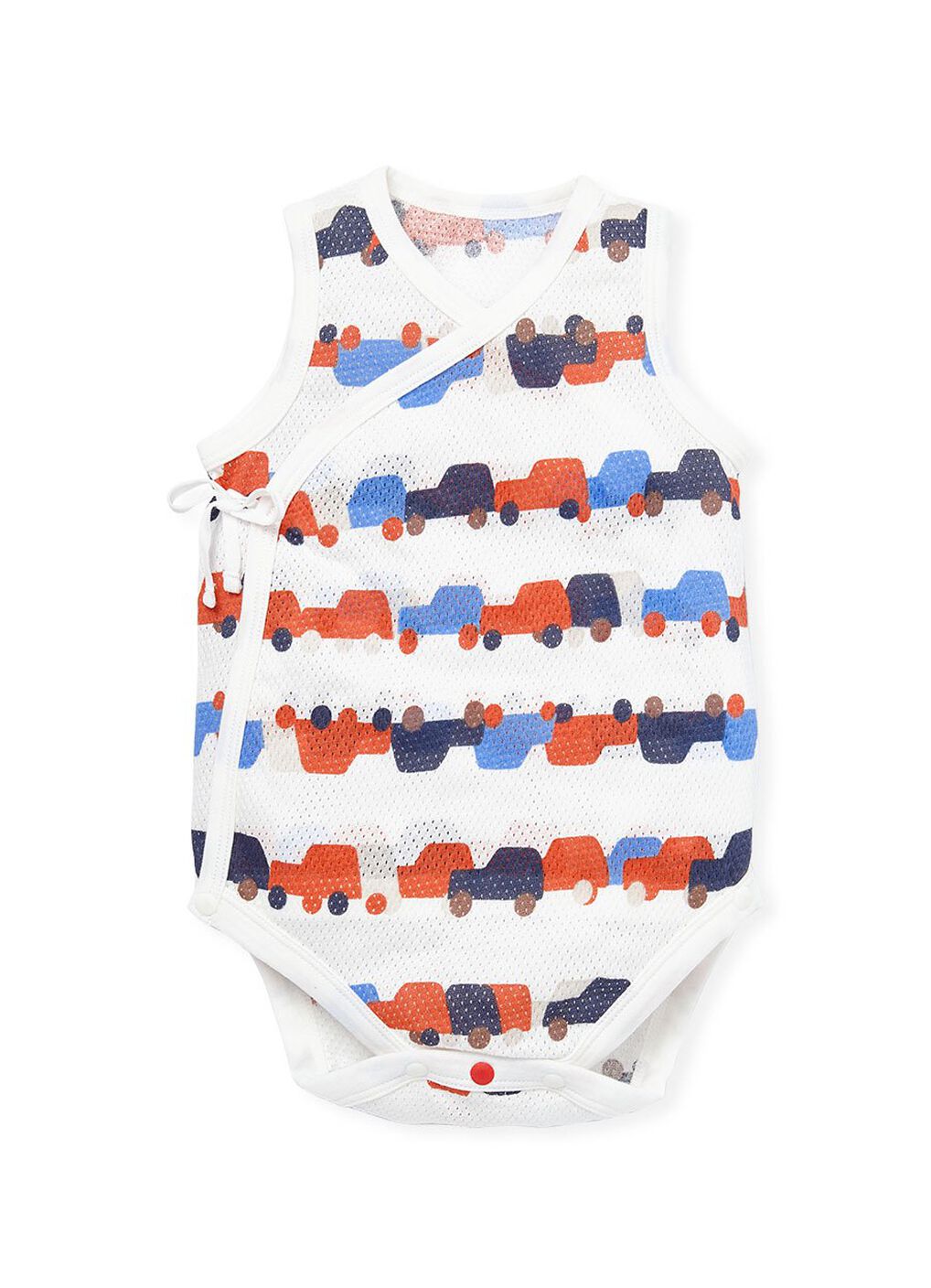 Newborn Cotton Mesh Sleeveless Bodysuit 2 Pack, Mid Blue, hi-res image number 1