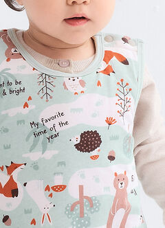 All Seasons Optimum Temp. Sleep Suit-Forest Animals, , hi-res