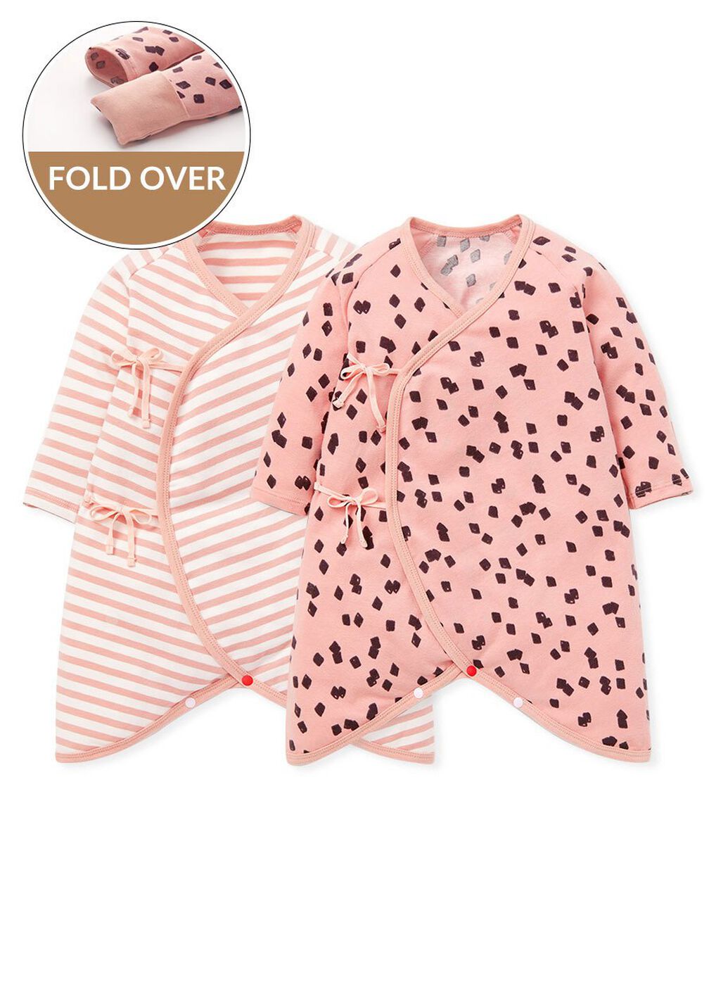 Grass Jelly Newborn Cotton S/S Romper 2 Pcs Pack, , hi-res image number 0