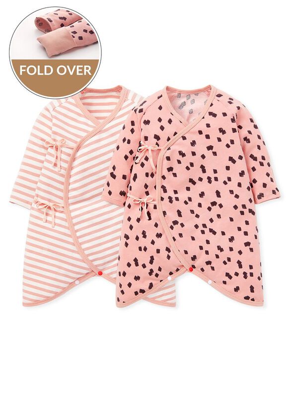 Grass Jelly Newborn Cotton S/S Romper 2 Pcs Pack