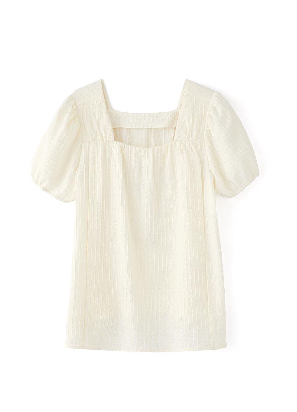 Square Collar Maternity & Nursing Top, Cream, hi-res image number 5