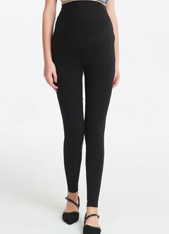 Maternity Yoga Pants, Black, hi-res