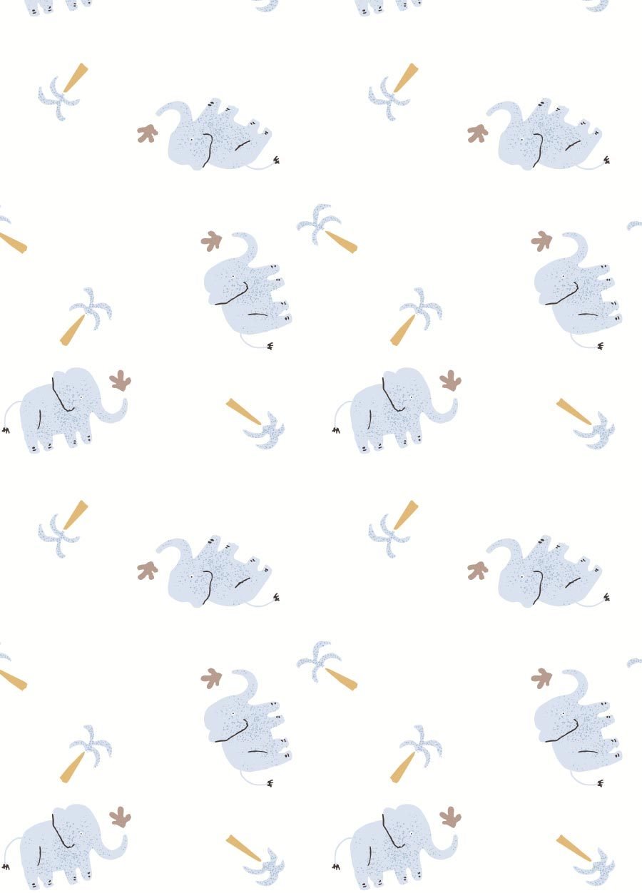 Blue Elephant Newborn Cotton Long Sleeve Bodysuit 2 Pcs Pack, , small